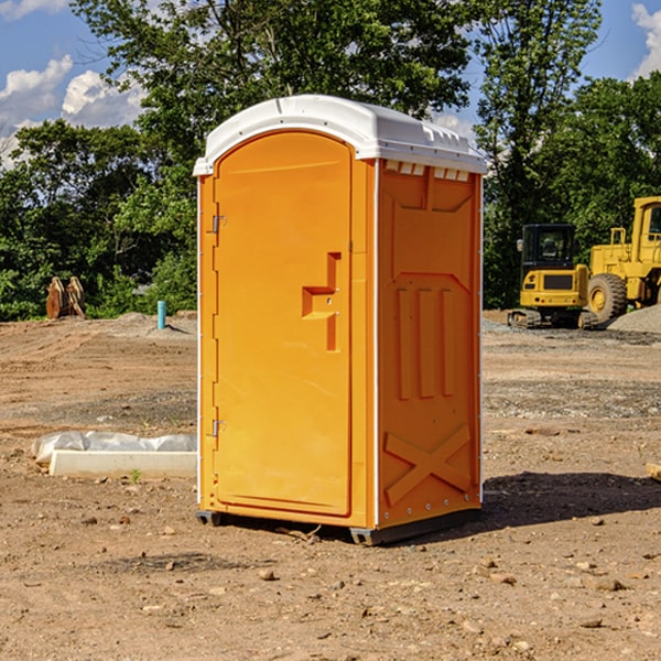 how often are the porta potties cleaned and serviced during a rental period in Mather